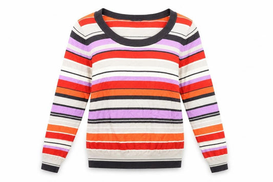 Planet Womens Multicoloured Striped  Pullover Jumper Size L
