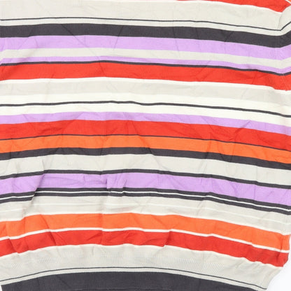 Planet Womens Multicoloured Striped  Pullover Jumper Size L