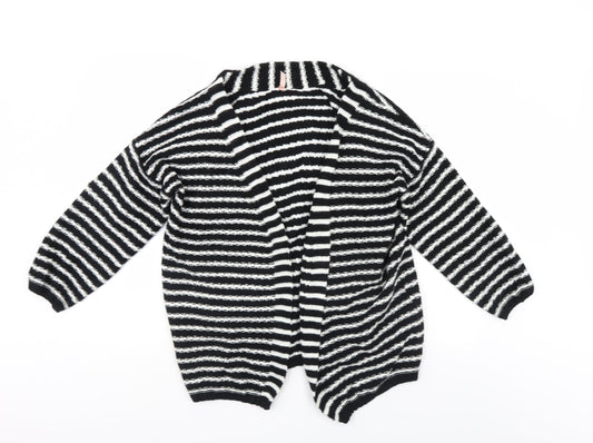 Sweewe Womens Black Striped  Shrug Jumper Size S
