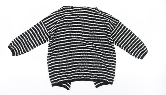 Sweewe Womens Black Striped  Shrug Jumper Size S