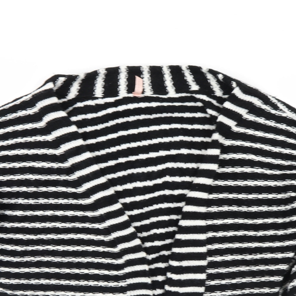 Sweewe Womens Black Striped  Shrug Jumper Size S