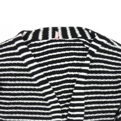 Sweewe Womens Black Striped  Shrug Jumper Size S