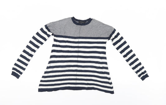 Atmosphere Womens Blue Striped  Pullover Jumper Size 8