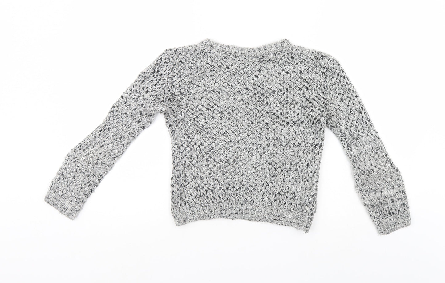 F&F Girls Grey   Henley Jumper Size 8-9 Years