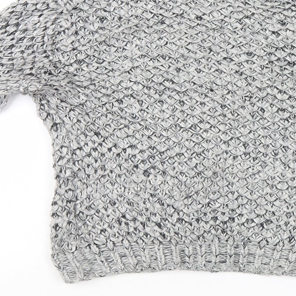 F&F Girls Grey   Henley Jumper Size 8-9 Years
