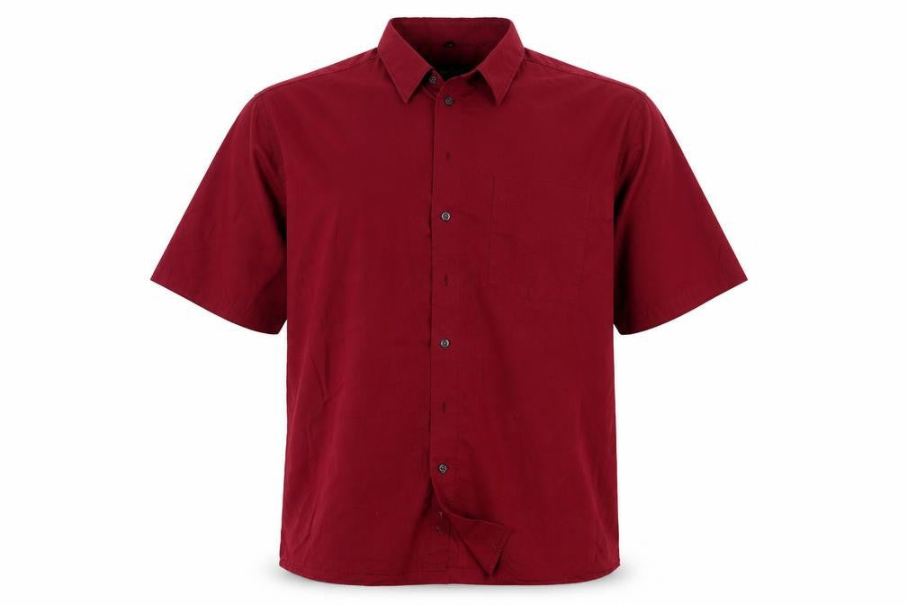 Mens UK Size 48 Mac Demarco Red  Button-Up Short Sleeve Casual Shirt