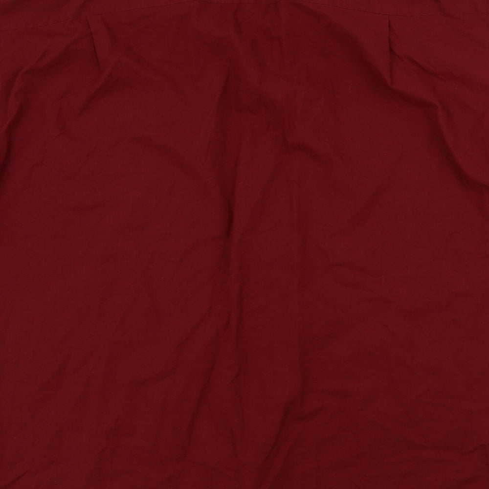Mens UK Size 48 Mac Demarco Red  Button-Up Short Sleeve Casual Shirt