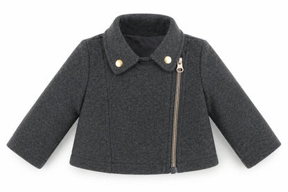 Front view of Primark Baby Grey Overcoat Coat, size 3-6, Months