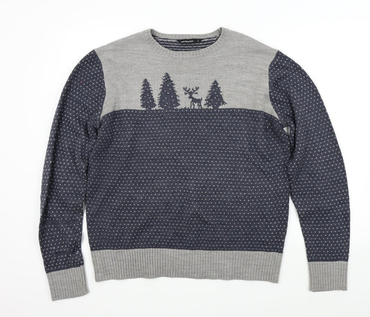 Cedar Wood State Mens Multicoloured   Pullover Jumper Size L