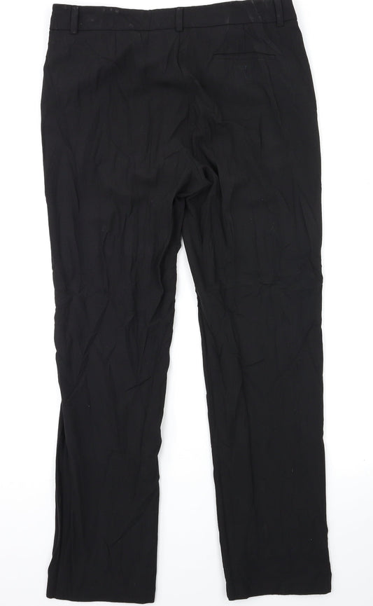 M&S woman Womens Black   Trousers  Size 12 L28 in