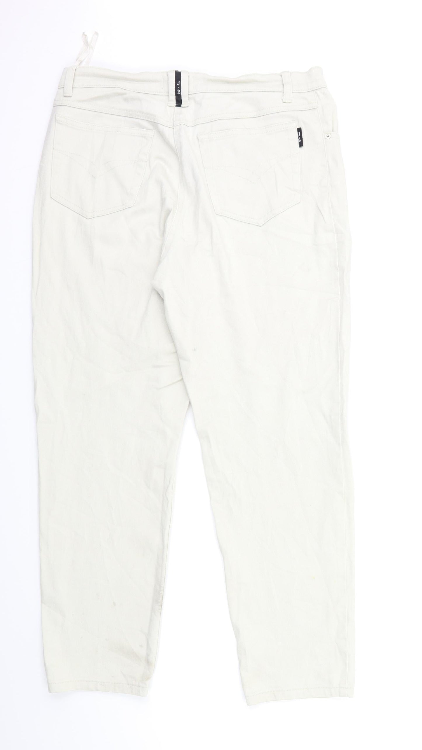 JB Nice Size Mens Beige  Denim Bootcut Jeans Size 18 L29 in