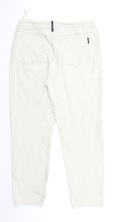 JB Nice Size Mens Beige  Denim Bootcut Jeans Size 18 L29 in