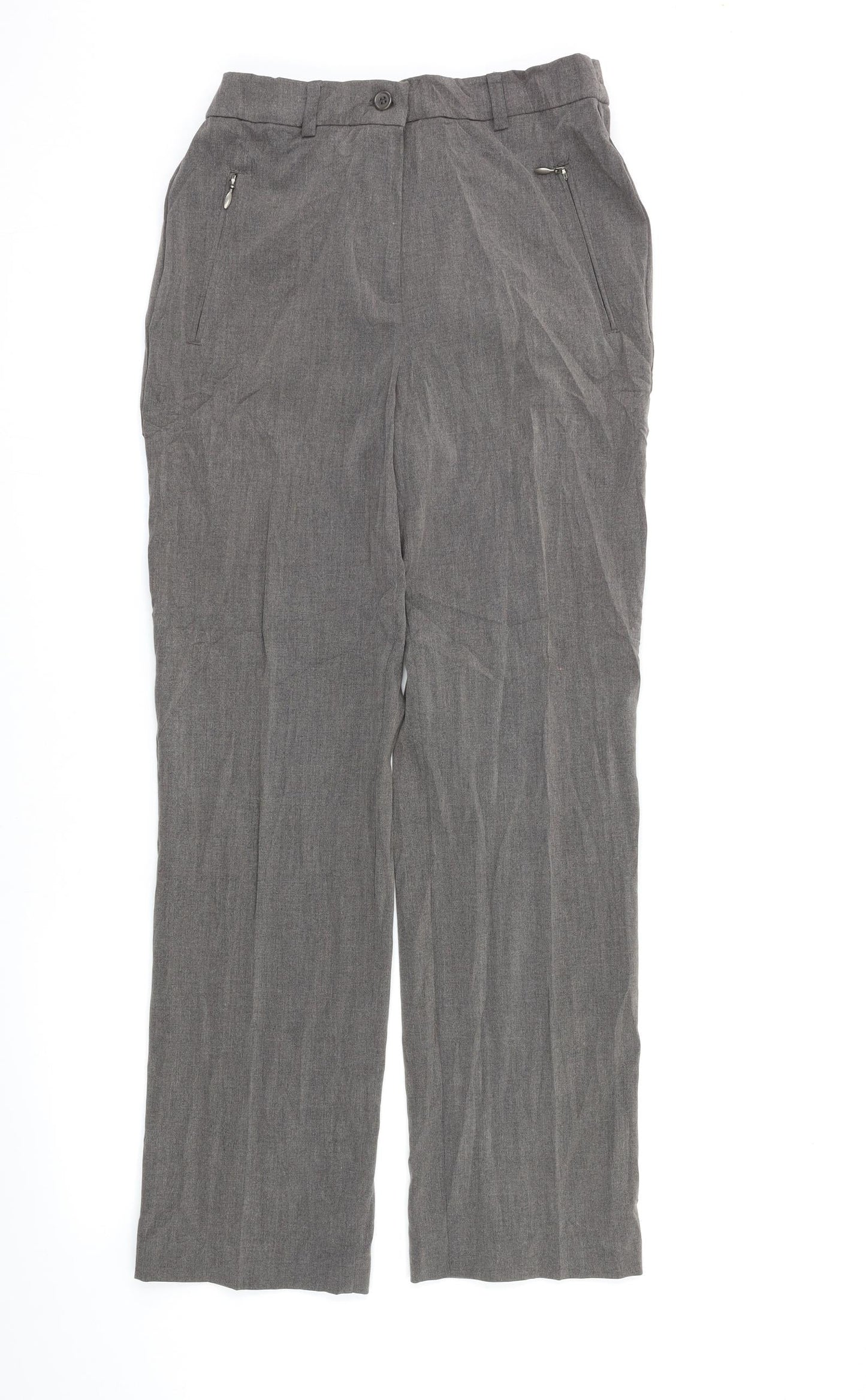 Womens UK Size 10 Marks and Spencer Regular Fit  Grey Trousers