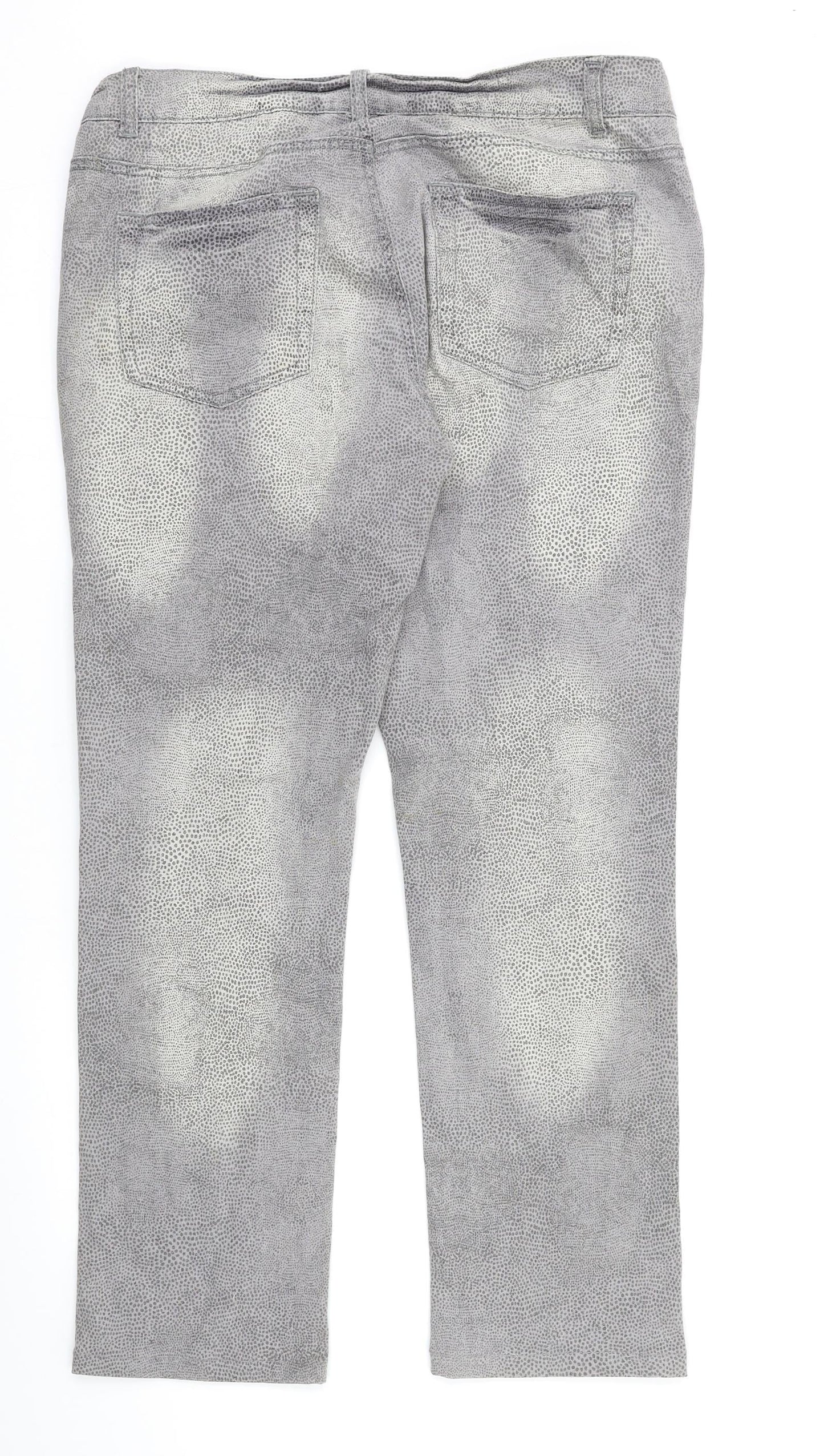 Womens UK Size 35 in OKAY Regular Fit Straight Grey Jeans