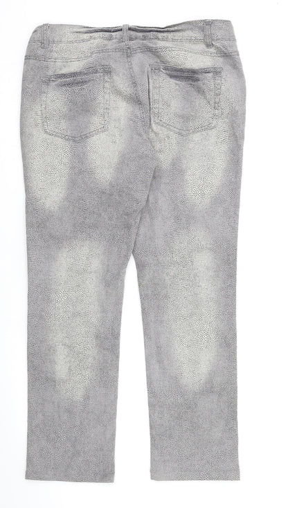 Womens UK Size 35 in OKAY Regular Fit Straight Grey Jeans