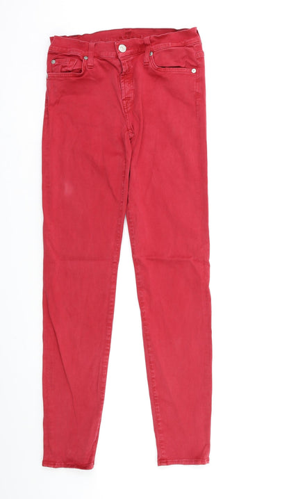 For All Mankind Mens Red   Skinny Jeans Size 27 in L29 in