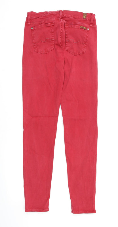 For All Mankind Mens Red   Skinny Jeans Size 27 in L29 in