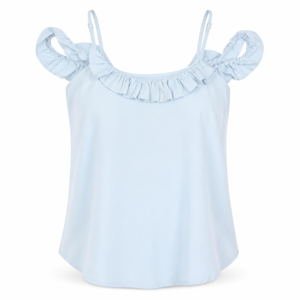 Womens UK Size 10 Innocence Blue Basic Tank