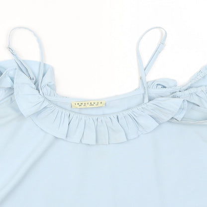 Womens UK Size 10 Innocence Blue Basic Tank