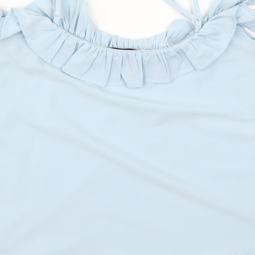 Womens UK Size 10 Innocence Blue Basic Tank