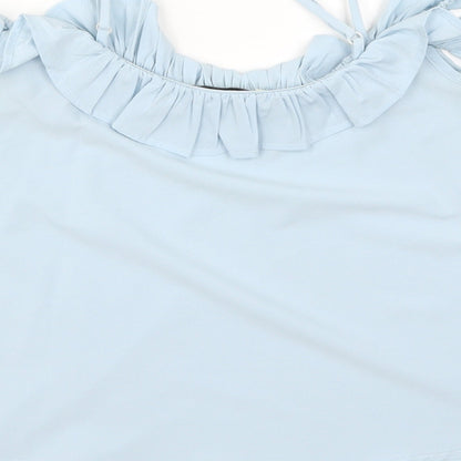 Womens UK Size 10 Innocence Blue Basic Tank