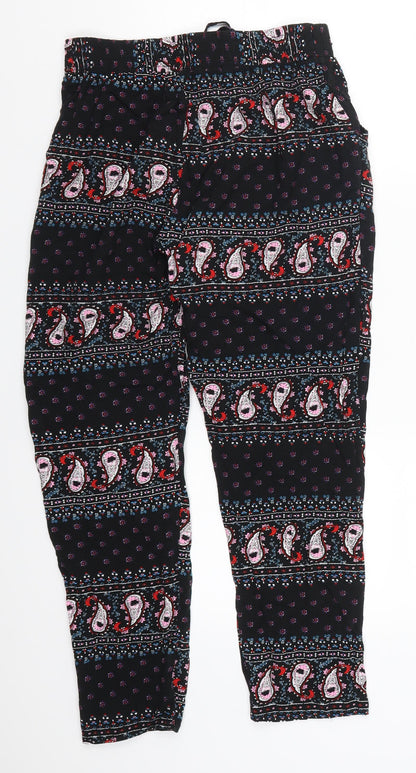 Womens UK Size M Preworn Regular Fit  Black Trousers