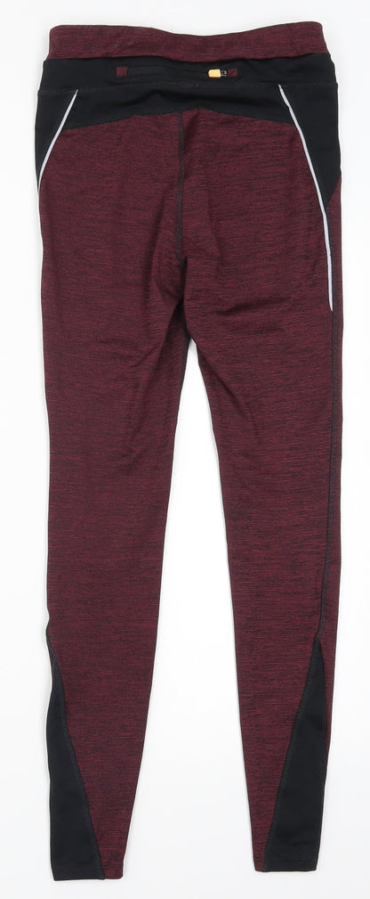 Bext Womens Red   Track Pants Leggings Size 8 L27 in - Burgundy