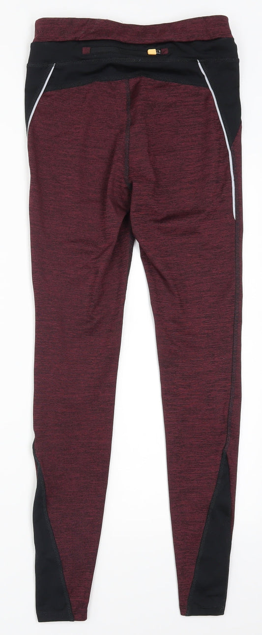 Bext Womens Red   Track Pants Leggings Size 8 L27 in - Burgundy