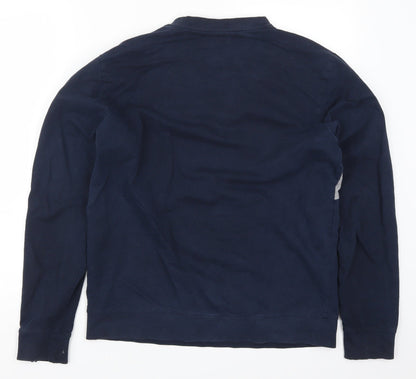 Mens UK Size M Springfield Blue Pullover Sweatshirt