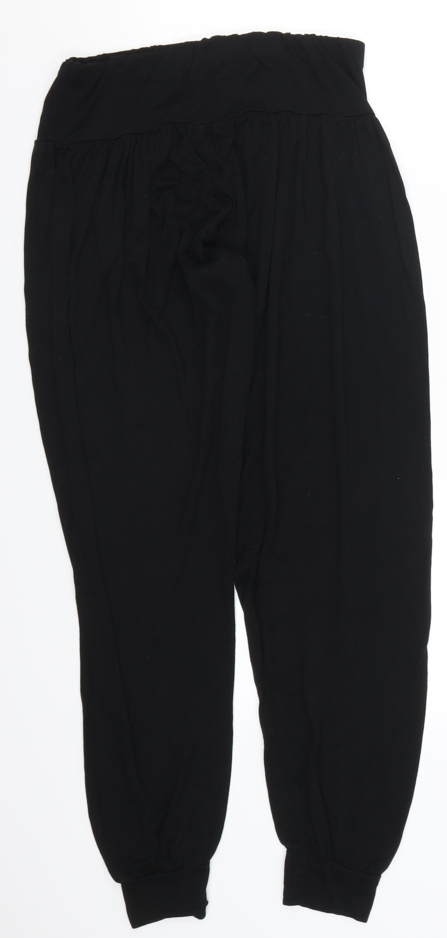 Womens UK Size M Preworn Regular Fit  Black Trousers