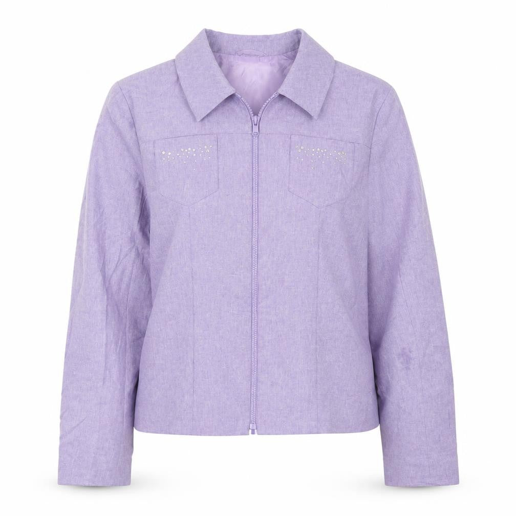 Front view of Debenhams girls’ purple jacket, size 14, years