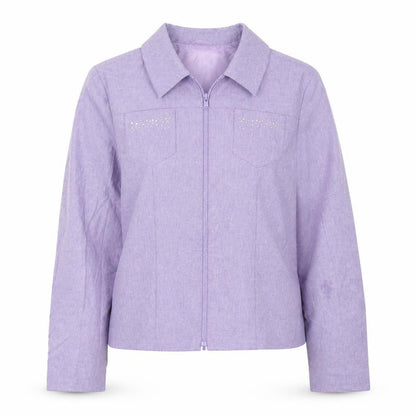 Front view of Debenhams girls’ purple jacket, size 14, years
