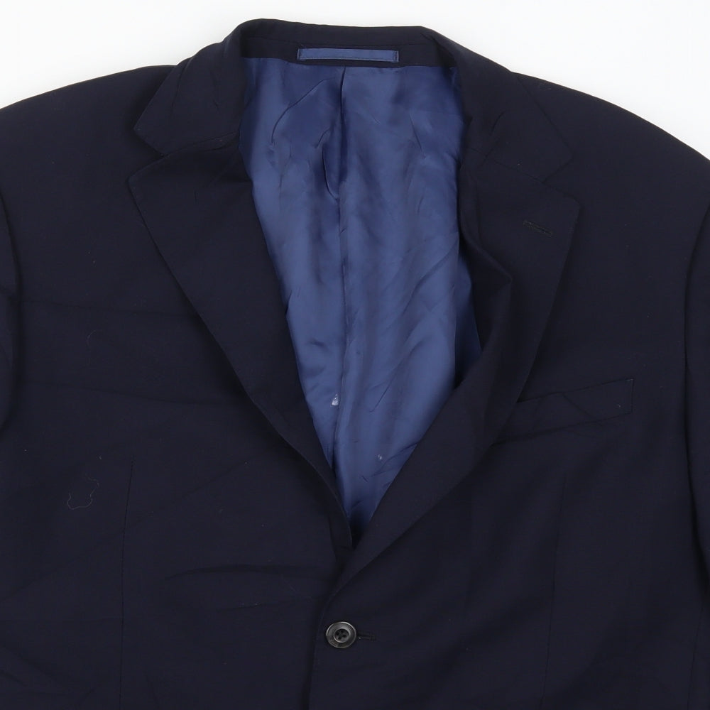 Mens UK Size 42 Marks and Spencer Regular Blue Suit Jacket