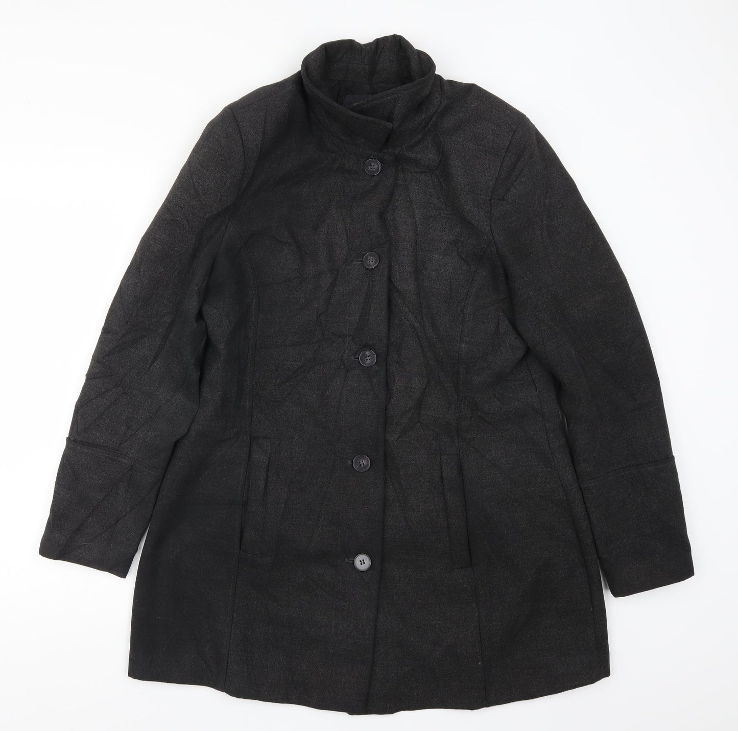 Manguun Womens Grey   Overcoat Coatigan Size 16