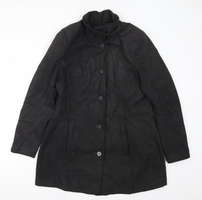 Manguun Womens Grey   Overcoat Coatigan Size 16