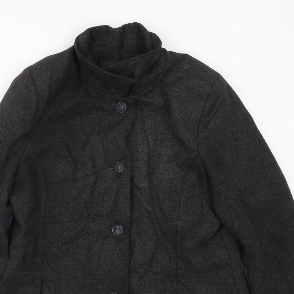 Manguun Womens Grey   Overcoat Coatigan Size 16
