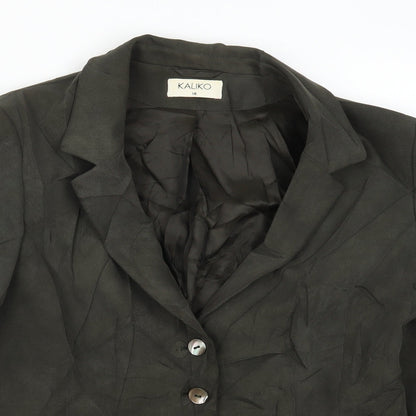 Kaliko Womens Green   Jacket Suit Jacket Size 14