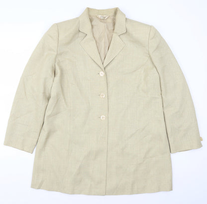 Womens UK Size 18 ELVI Regular Beige Suit Jacket