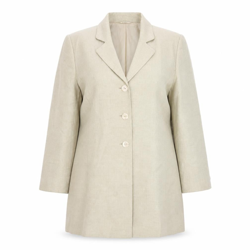 Womens UK Size 18 ELVI Regular Beige Suit Jacket