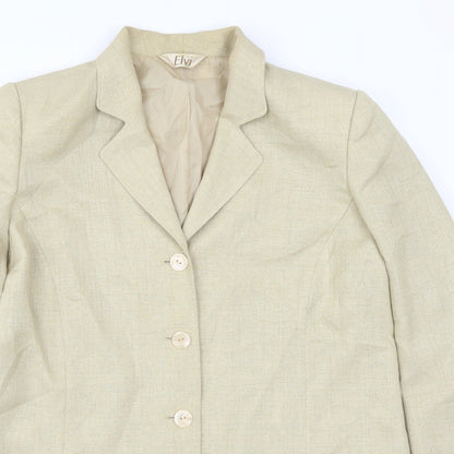 Womens UK Size 18 ELVI Regular Beige Suit Jacket