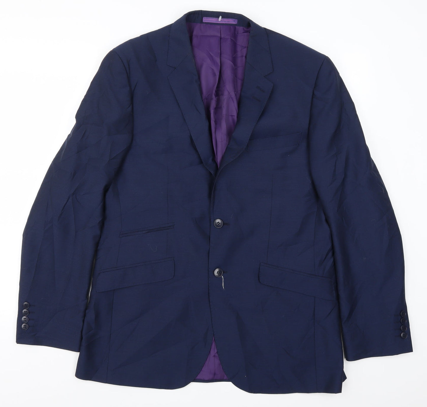 Mens UK Size 44 Marks and Spencer Regular Blue Suit Jacket