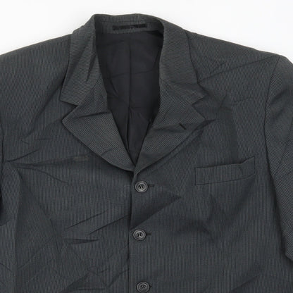 Vittoria Mens Grey Striped  Jacket Suit Jacket Size 42