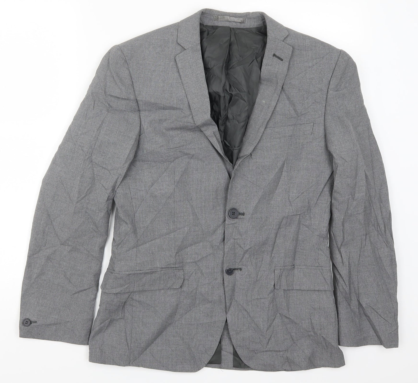 Mens UK Size 36 Preworn Regular Grey Suit Jacket