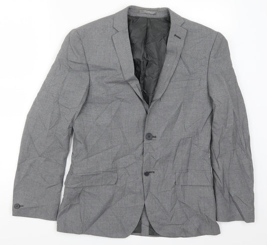 Mens UK Size 36 Preworn Regular Grey Suit Jacket