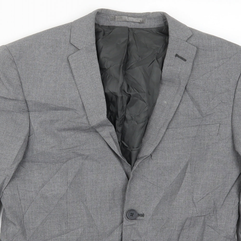 Mens UK Size 36 Preworn Regular Grey Suit Jacket