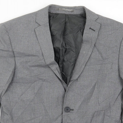 Mens UK Size 36 Preworn Regular Grey Suit Jacket