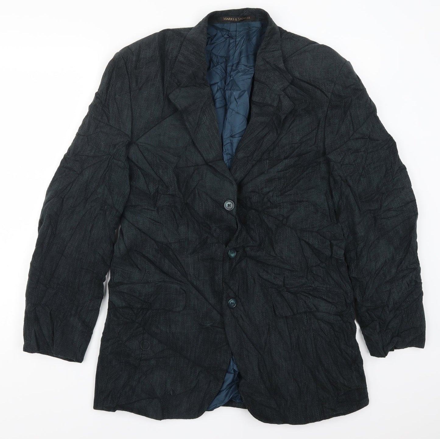 Mens UK Size 40 Marks and Spencer Regular Blue Suit Jacket