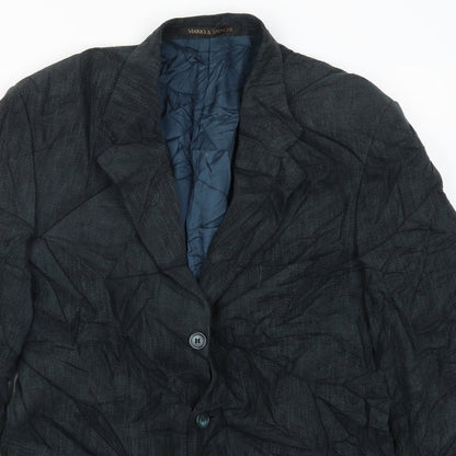 Mens UK Size 40 Marks and Spencer Regular Blue Suit Jacket