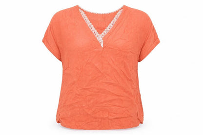 Womens UK Size 12 Per Una Orange Basic T-Shirt