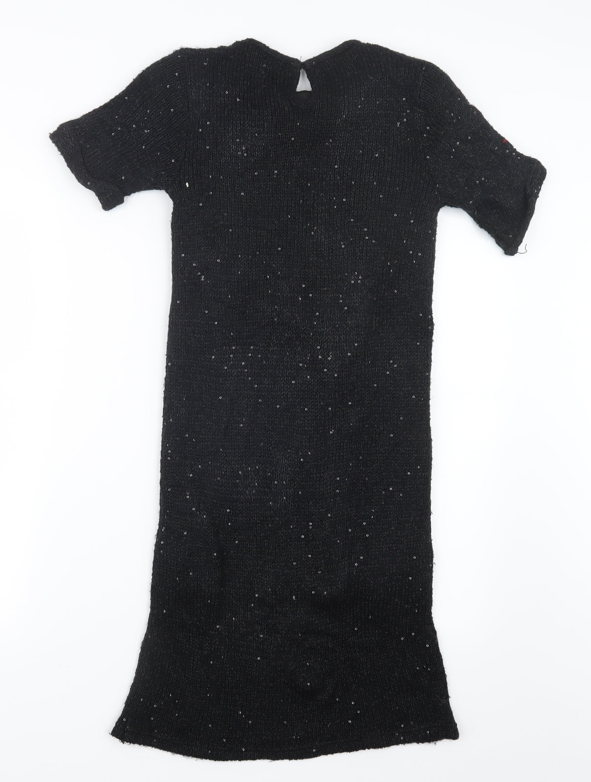 John Lewis Girls Black  Knit Jumper Dress  Size 12 Years